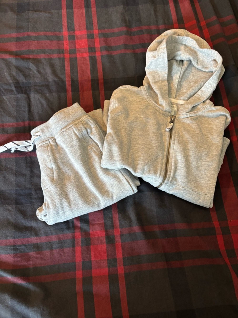 J. Crew kids Crewcuts - Light Gray Zip Hoodie and Joggers Set